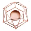 Promoção de castiçais!2 peças hexágono geométrico chá luz ferro oco para decoração de casa de casamento (S L)