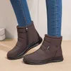 HBP Non-Brand Nouveau style coton rembourré loisirs tube bas talon plat coréen hiver tube court bottes de neige femmes grande taille chaussures d'hiver