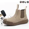Обувь для фитнеса JUBANG 2024, защитные ботинки для мужчин, рабочие промышленные ботинки высокого качества со стальным носком, зимняя мужская конструкция
