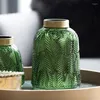 Vasos nórdico vaso de vidro verde hidropônico vaso de flores cesta decoração para casa pf90311