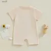 Rompers 2023-12-18 Lioraitiin Newborn Baby Girl Boy Clothes Short Sleeve Sassy Little Soul Romper Jumpsuit Cute Summer OutfitC24319