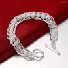 Charm Bracelets 925 Sterling Silver High Quality Lady Bracelet Many Circle Jewelry For Women Men Wholesale Wedding Gift