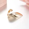 Klassieke M-serie modeontwerper, tijdloze roségouden glijdende drie diamanten ringen voor gepersonaliseerde sieraden voor dames, luxe cadeau voor dames