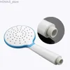 Badrum duschhuvuden vita högtryck duschhuvud abs material lätt att rengöra silikonvatten utlopp enkel stil varaktigt badrumstillbehör set y240319