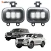 EEMRKE Led Car Fog Lights DRL for Nissan Patrol UAE, Patrol Ti-L 2019 2020 2021 2022 2023 Front Bumper Fog Lamp Assembly with Lens Driving 40W 12V White or Yellow