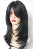 Synthetic Wigs QQXCAIW Natural Long Wavy Wig For African American Women Cosplay Black Heat Resistant Synthetic Hair Daily Wigs 240328 240327