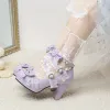 Buty 2022 Nowe wiosenne buty dla kobiet w rozmiarze 2226,5 cm długość perłowa Perl Bak Block Krzyż Cute Lolita Banquet Buty