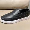 Designerschuhe renylon Slip-on Herren Sneaker glänzende Leder-Wildleder-Ladungsstudaten Dunkelbraun schwarz weiß weißer Freizeit Runde Kopf Flachheel Lowtop Leichtes Schaumstoff Sohle