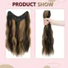 Syntetyczne peruki syntetyczne długą fryzurę kręconą 5 klips we włosach 18 cali jednoczęściowy do włosów brązowe blond czarne fałszywe włosy dla kobiet 240329
