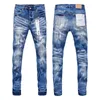 Designer-Jeans für Herren, Ple-Jeans, Denim-Hosen, Herren-Ple-Jeans, Designer-Jeans für Herren, gerades Design, Retro-Streetwear, LILA Markenjeans, Hose 30–40