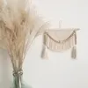 Chique macrame parede pendurado estilo boêmio algodão mão tecelagem tapeçaria para sala de estar quarto decoração da parede casa decoração 240304