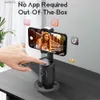 Stabilisatorer Ny automatisk ansiktsspårning 360 Rotation Intelligent AI Mobiltelefon Uppföljning Universal Joint Stabilizer Selfie Stick TripoD Q240320