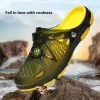 Sandalet unisex moda plaj sandaletler kalın taban terlik erkek nefes alabilen plaj ayakkabıları moda bahçe tıkanma ayakkabıları trekking trekking wading