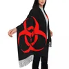 Scarves Fashion Umbrella Corporation Biohazard Logo Tassel Scarf Women Winter Fall Warm Shawl Wrap Female