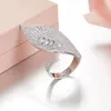 Klassieke M-serie modeontwerper, tijdloze roségouden glijdende drie diamanten ringen voor gepersonaliseerde sieraden voor dames, luxe cadeau voor dames