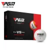 Balls PGM Original Golf Ball Threelayer Match Ball Present Box Package Golf Ball Set 12st Set Game Använd Ball Q017