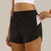 Womens Yoga Outfits High Waist Shorts Exercise Short Pants Fitness Wear Girls Running Elastic Adult Gym Pants Sportswear Drawstring Lined