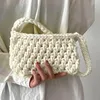 Totes 2323 Sac tricoté pour femmes 2024 Sacs à main de luxe Designer Filles Mignon Coton Corde Crochet Sacs à main à la main Sacs à bandoulière d'été