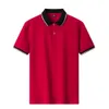 Designer-Kurzarm-Baumwoll-Spandex-loses, übergroßes, reines Herren-Poloshirt, Sommer-Kurzärmeliges, farblich passendes Revers-T-Shirt {Kategorie}