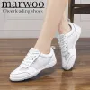 Skor Marwoo Cheerleading Shoes Children's Dance Shoes Competitive Aerobics Shoes Fitness Shoes Women's White Jazz Sports Shoes 865