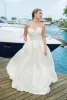 spiaggia elbeth gillis wdding abiti innamorato pizzo raso pieghe abiti da sposa backless plus size boho chic vestido de novia abiti da sposa