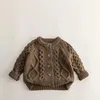 Vestes 2024 automne hiver mode bébé fille garçon tricot Cardigan infantile enfant en bas âge enfant pull manteau de tricot vêtements 12M-7Y