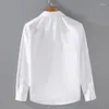 Chemises décontractées pour hommes Vêtements de printemps Mode Hommes Automne Chemise simple Contraste Couleur Poche Cardigan en vrac pour Tops doux