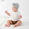 Ensembles de vêtements 2023 Fibre de bambou bébé T-shirt à manches courtes été bébé garçon fille vêtements taille haute bébé pantalon nouveau-né bébé vêtements d'extérieur C24319