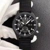 44 5 mm obudowa ceramiczna Pasek NATO Chronograf Chrono Waterproof ZF Jakość Automatyczna męska Mężczyźni Watch 389101 Watches168U
