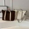 TOTES KOBIETY Corduroy Stripe Tote Bag duża pojemność ramię stylowa swobodna torebka moda luksusowa plaża do codziennego użytku biura