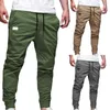 Pantalons pour hommes tendance décontracté doux pour la peau multi-poches confortable attaché à la cheville mince Fitness pantalons d'entraînement tout Match