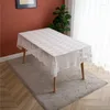 Table Cloth Rectangular Tablecloth Grease Proofing Romantic White Lace Embroidery Cover Towel Wedding Pography Background