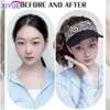 Synthetic Wigs Cosplay Wigs Synthetic Natural Curly Hair Ponytail Wig Straight Travel Beach Shade Baseball Cap All-in-one Easy to Wear Hat Wig 240328 240327