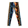 Calças ativas Trombone Água e Fogo Leggings Harem Gym Sportswear Mulher Legging Esporte Feminino