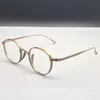 Japanese Handmade Pure Glasses Frame KMN113 Retro Oval Round Men Eyeglasse Myopia Reading Eyewear Frames 240313