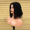 Perucas sintéticas curto bob caixa trançada perucas para mulheres negras resistente ao calor crochê kinky torção trançada peruca sintética africana trança cabelo peruca 240328 240327
