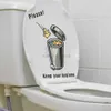 Adesivos de banheiro C18 # lata de lixo de desenho animado engraçado adesivos de banheiro bebê urinando adesivo de porta de banheiro para decoração de papel doméstico 240319