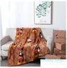 Blankets Four Seasons Soft Flannel Blanket Warm Sofa Nap Kids Adts Carpet Home Textiles Beddings