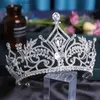 Tiara Bruids Bruiloft Haaraccessoires kerk trouwjurk kroon goudlegering haar hoepel Strass dames sieraden accessoires Y240319