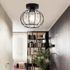 Taklampor Modern Light Metal Semi Flush Mount Chandelier Industrial Lighting Fixture Indoor Home Decor Lamp för sovrumsgång E27