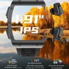 Наручные часы Новая гарнитура 2-в-1 с именем Bluetooth Smart Watch 1.91 Фитнес Спортивные водонепроницаемые умные часы Наушники с HIFI шумоподавлением 240319