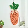 Decorative Flowers Carrot Door Hanger Easter Artificial Wreath Theme Sign Decoration Wall Decor