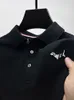 Men's Polos Luxury Cotton Breathable Polo Shirt Short Sleeve 2024 Summer High End Fashion Dog Embroidery Casual Neck T-shirt