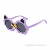 Kids sun with sunglasses girls cartoon cat ears silicone frame sunglass goggles children UV 400 Protective eyewear Z2327