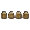 Party Supplies 4 PCS Metal Cow Bell Iron Stora klockor Mini Anti-Farming Accessories Bronze