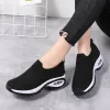 Boots Wedge Platform Sneakers Women New Moda Casual Sport Shoes Ladies Air Almofada Running Mesh Mulheres respiráveis Sapatos vulcanizados