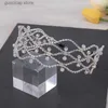 Tiaras Bridal Wedding Wedding Adeval Wedding Hair Band New Crystal Crystal Womens Fashion Band Band Rhinestone Mesh Jewelry Y240319