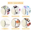 Cosmetische tassen 6 stuks blanco doe-het-zelf multifunctionele make-up met zwarte ritssluiting