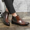 Scarpe da uomo stivali in pelle nuovi stivali casual slittanti uomini in stile britannico stivali chelsea stivali puntati di punta di punta di alta qualità uomini scarpe da uomo di alta qualità