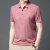 Designer Mens Short Sleeved T-shirt Summer New Polo Shirt with a Half Collar Thin and Trendy for Middle-aged Young People Top {category}